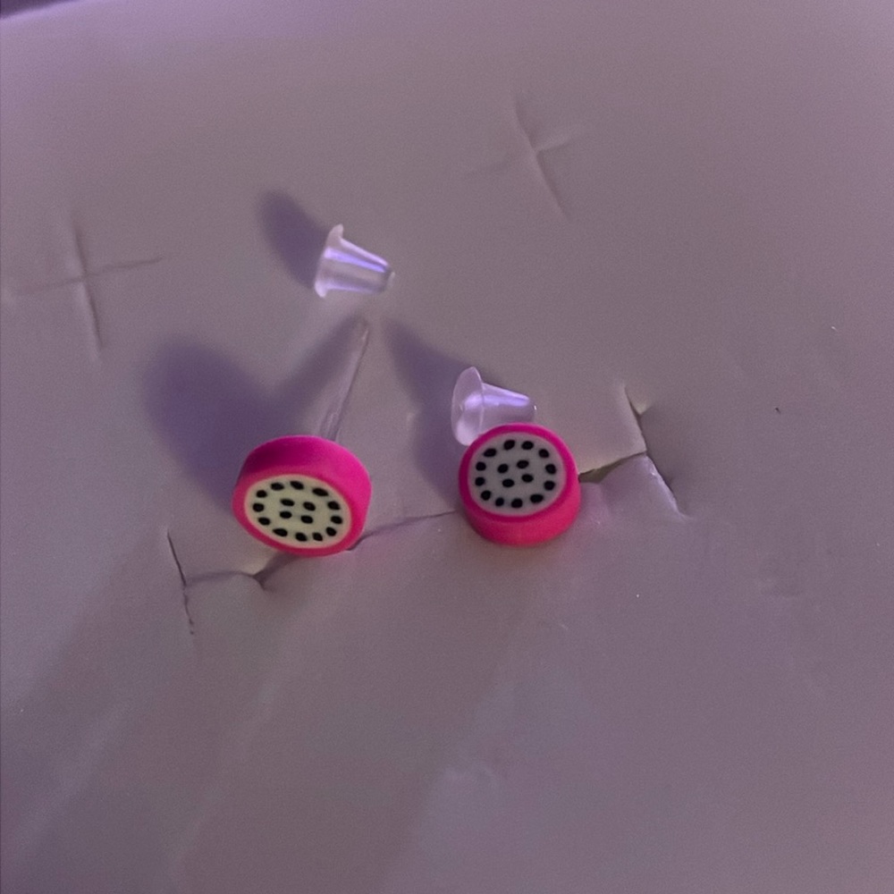 Tiny Dragon Fruit Earrings